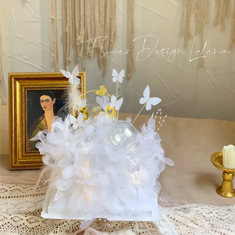 

Украшение для торта в виде бабочек, перьев и цветов