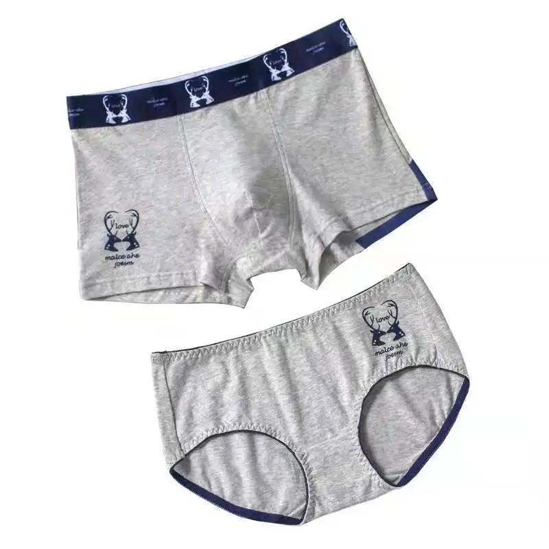 Нижнее белье для пар с героями мультфильмов удобные хлопковые трусики женское