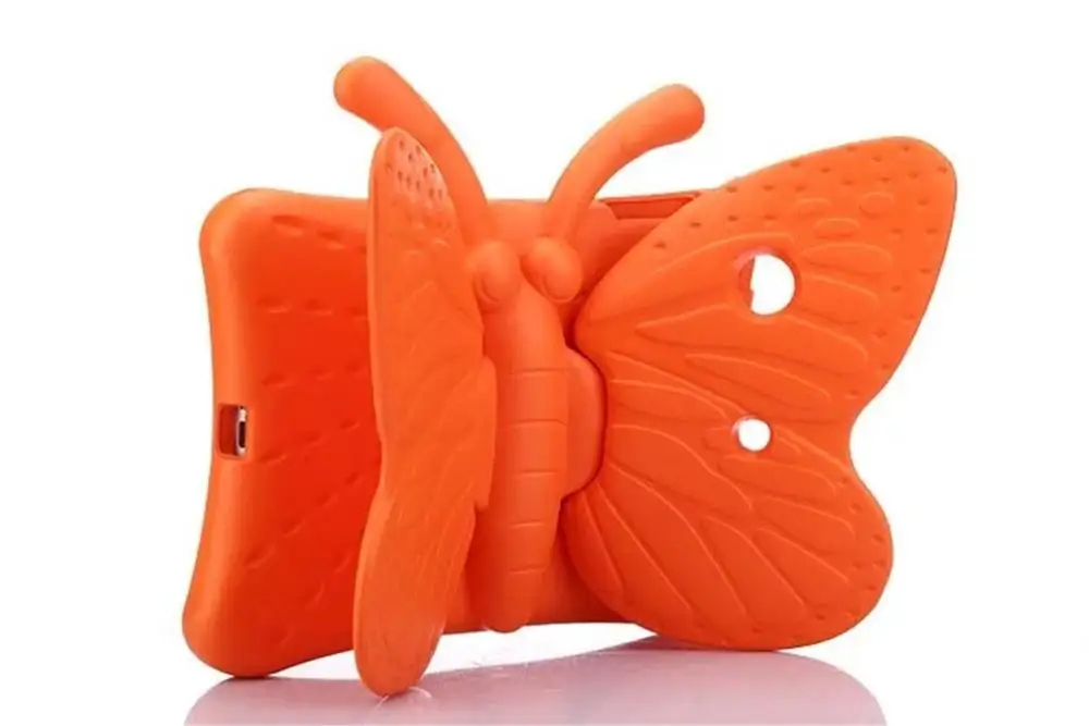 orange Силиконовый чехол EVA с бабочкой для Ipad Mini 1 2 3 4 5 7,9 детская удобная переноска ударопрочный моющийся стоячая таблетница для iPad mini 4 - Цвет: orange