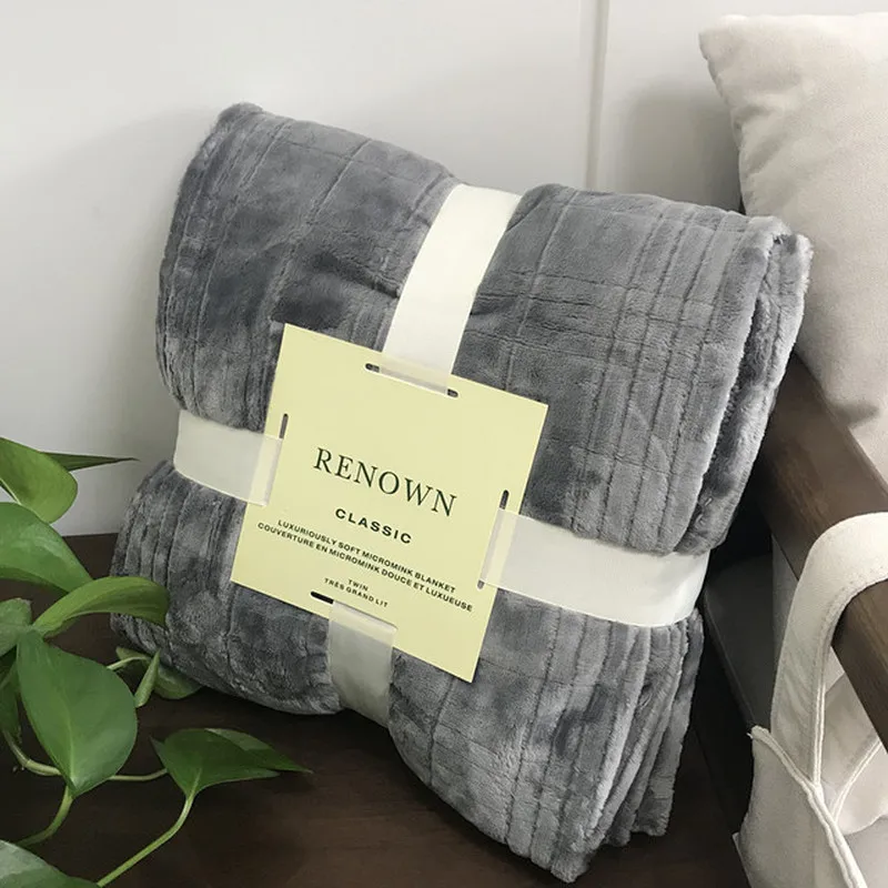 Роскошное Одеяло из кораллового флиса кремового цвета верблюжий дымчатый синий