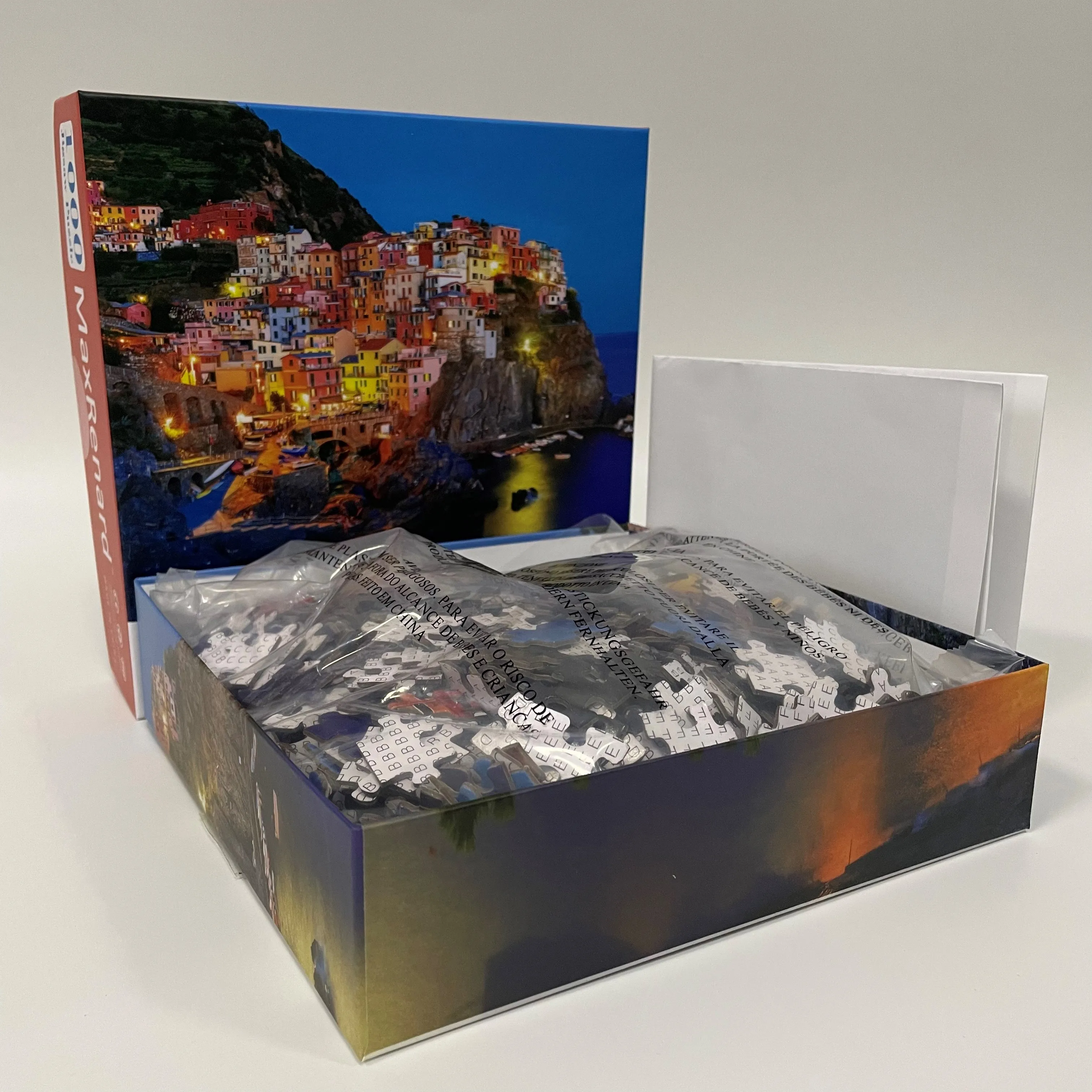 

MaxRenard 1000 Pieces Thick Jigsaw Puzzles Night view of Manarola 50*70cm High Quality Paper Puzzle Vocation Learning Kids Game