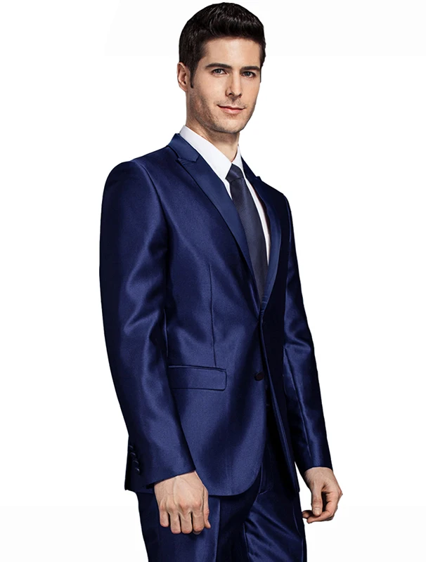 Мужской костюм комплект из 2 предметов приталенный деловой для мужчин свадебные