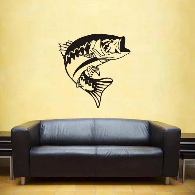 Рыболовная наклейка переводная картинка для ловли окуня рыбы в ведре магазине