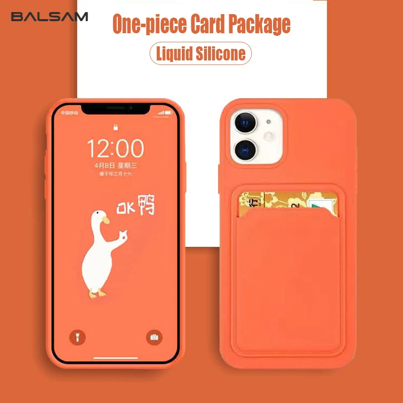 Оригинальный мягкий силиконовый чехол кошелек для телефона iPhone 13 12 Mini 11 Pro XS Max XR 8 7