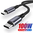 PD 100 Вт USB C к USB Type C кабель для Xiaomi Redmi Note 8 Pro Quick Charge 4,0 Быстрая зарядка для MacBook Pro Кабель для передачи данных