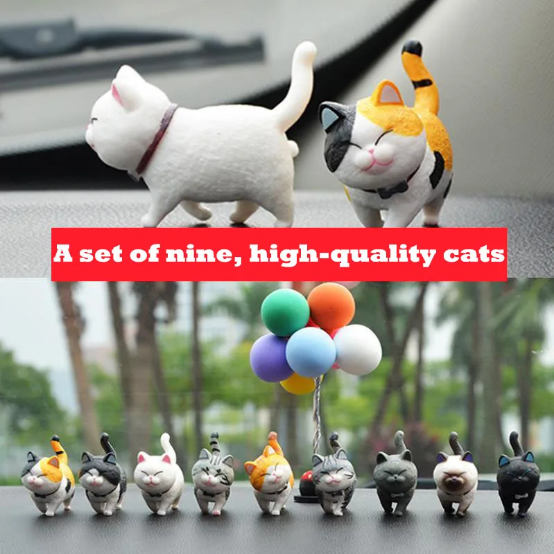 

Cute cat decoration creative decoration student personality home decoration car decoration birthday table model set 9