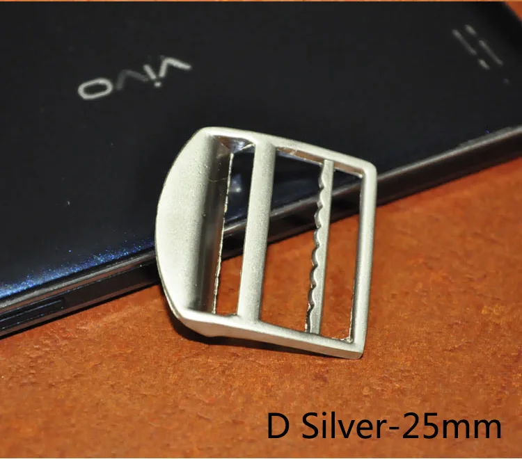 DSilver-25mm Meetee 4 шт. ID20/25/32 ммметалл Тройная рюкзак плечевой ремень двухщелевая Пряжка DIY тесьма на поясе для регулирования обхвата застежка с пряжкой аксессуар - Цвет: DSilver-25mm