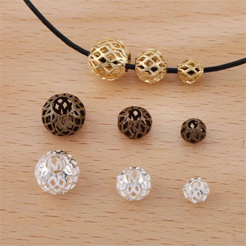 

SIXTY TOWFISH 1 lot DIY Jewelry Accessories Size 6mm/8mm/10mm Brass Materials Hollow Beads