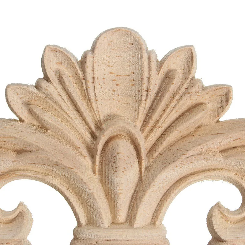 

2Pcs Vintage Wood Carved Decal Corner Onlay Applique Frame for Home Furniture Wall Cabinet Door Decor Crafts 22X10cm