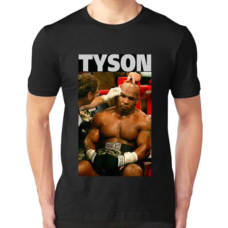 Боксерский Чемпион Tyson Mike memorates Футболка с принтом унисекс боксеры|Мужские