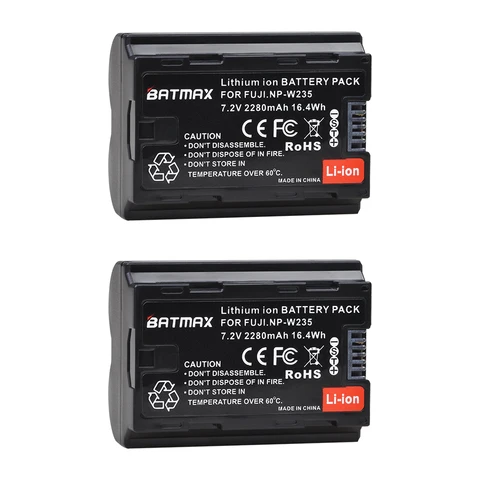Аккумуляторная батарея Batmax 2280 мАч, аккумулятор NP W235 + зарядное устройство USB для Fujifilm, XT4, NP-W235 GFX 100S светодиодный GFX 50S II, камера