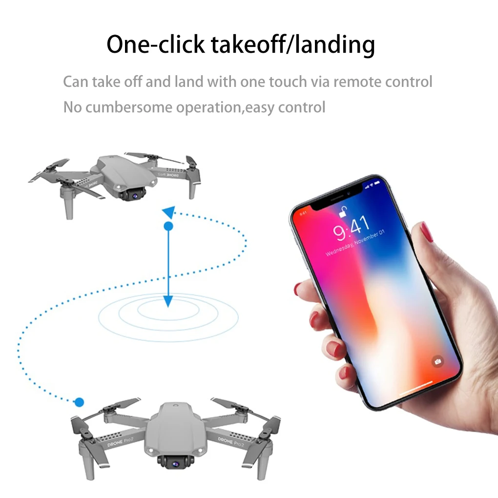

E99 Pro2 RC Mini Drone 4K 1080P 720P Dual Camera WIFI FPV Aerial Photography Helicopter Foldable Quadcopter Dron Toys