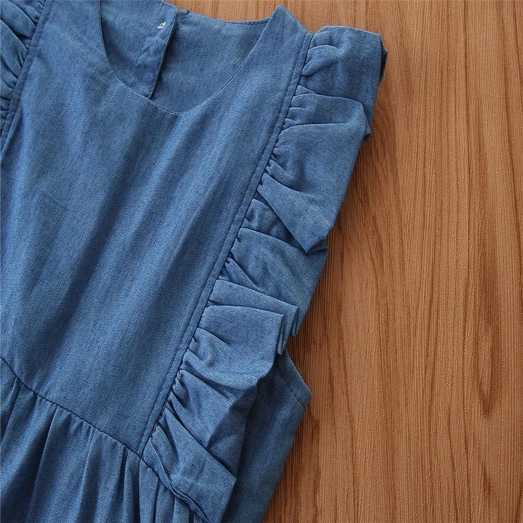 Детский джинсовый комбинезон для девочек осенний костюм | Мать и ребенок