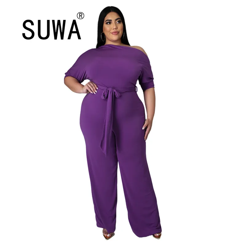 

Office Rompers Women Jumpsuit Short Sleeve Playsuit Clubwear Straight Leg Jumpsuit Women's With Belt Bodysuit Rompers