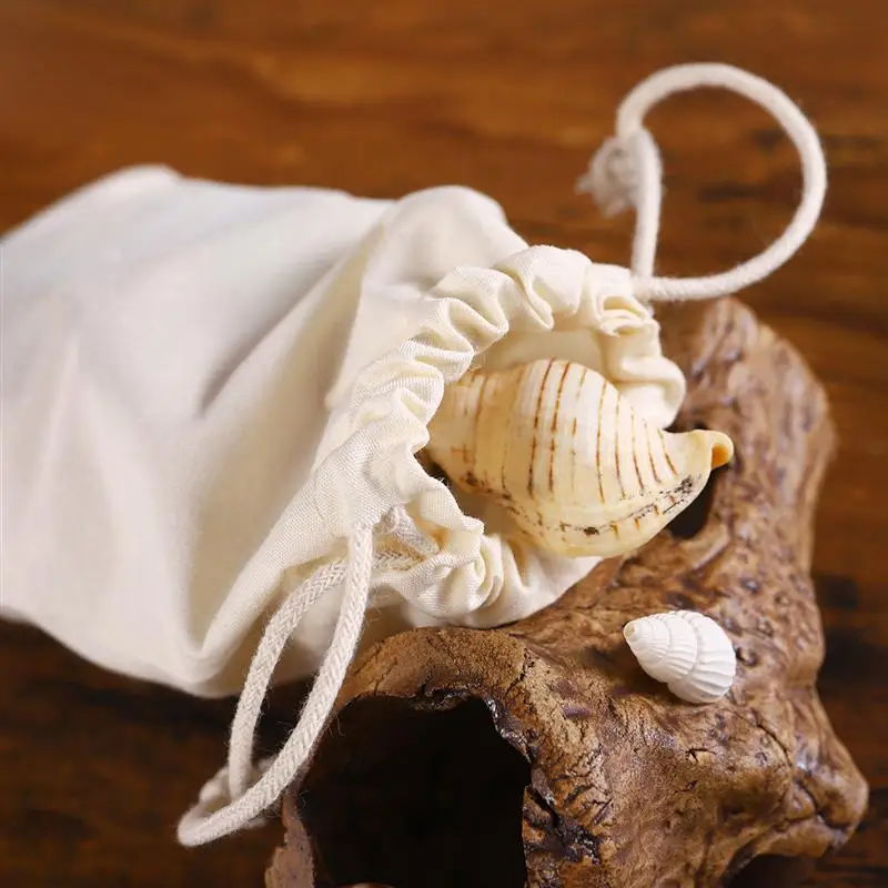 10PCS Cotton Simple Nice Good Quality Drawstring Pouches for Gifts Wedding | Дом и сад