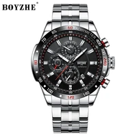new fashion quartz watch mens watches top brand luxury gold full steel waterproof sport clock chronograph relogio masculino 2022