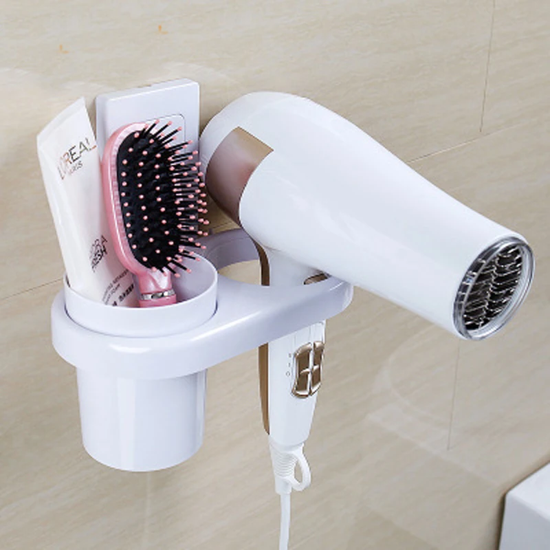 Ванная комната настенный пластиковый фен для волос Органайзер держатель Зубная