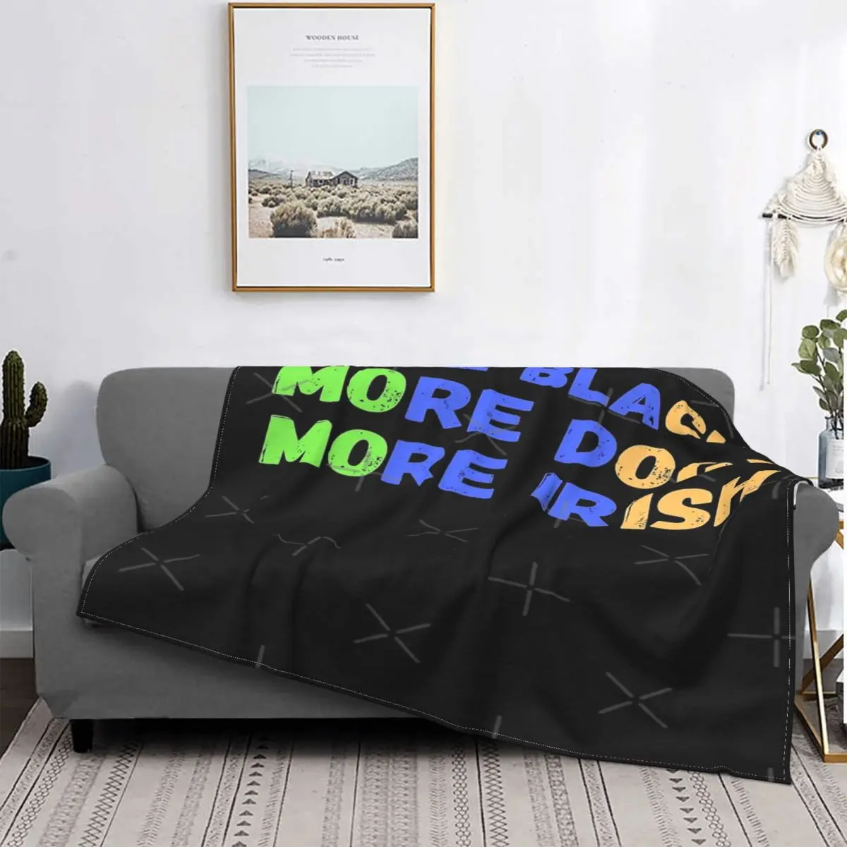 

More Blacks More Dogs More Irish 2 Manta, para cama colcha, manta a cuadros, manta para Picnic, funda para niños