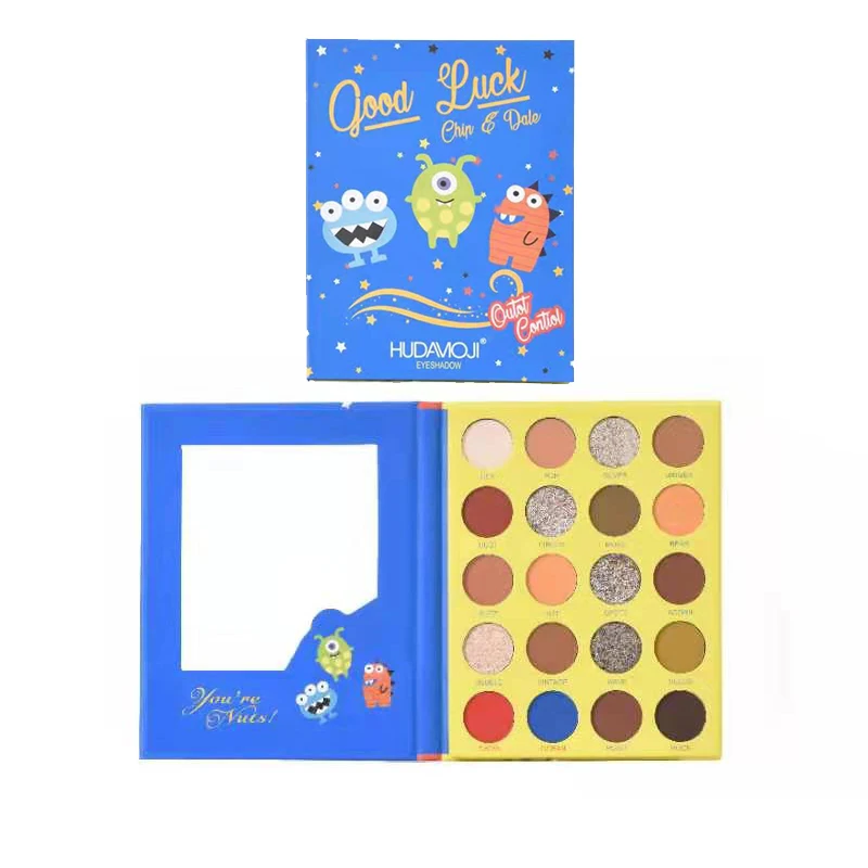 Палетка теней для век с перламутровыми блестками тени без летающей пудры макияж