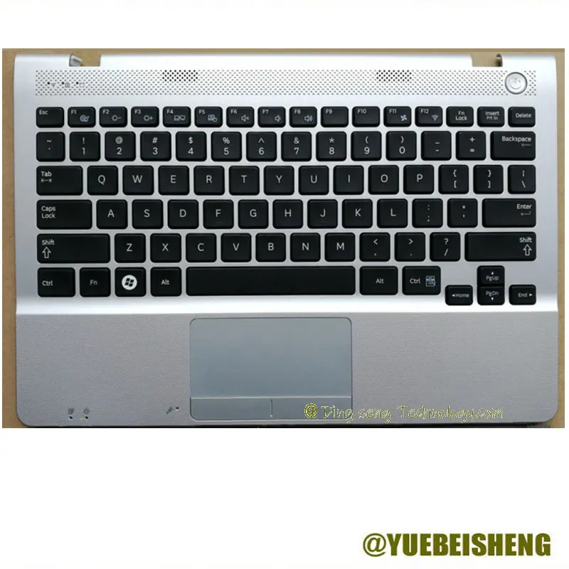 

YUEBEISEHNG New/Org for Samsung NP300U1A NP305U1A 305u1a palmrest US keyboard upper cover Touchpad,Silver