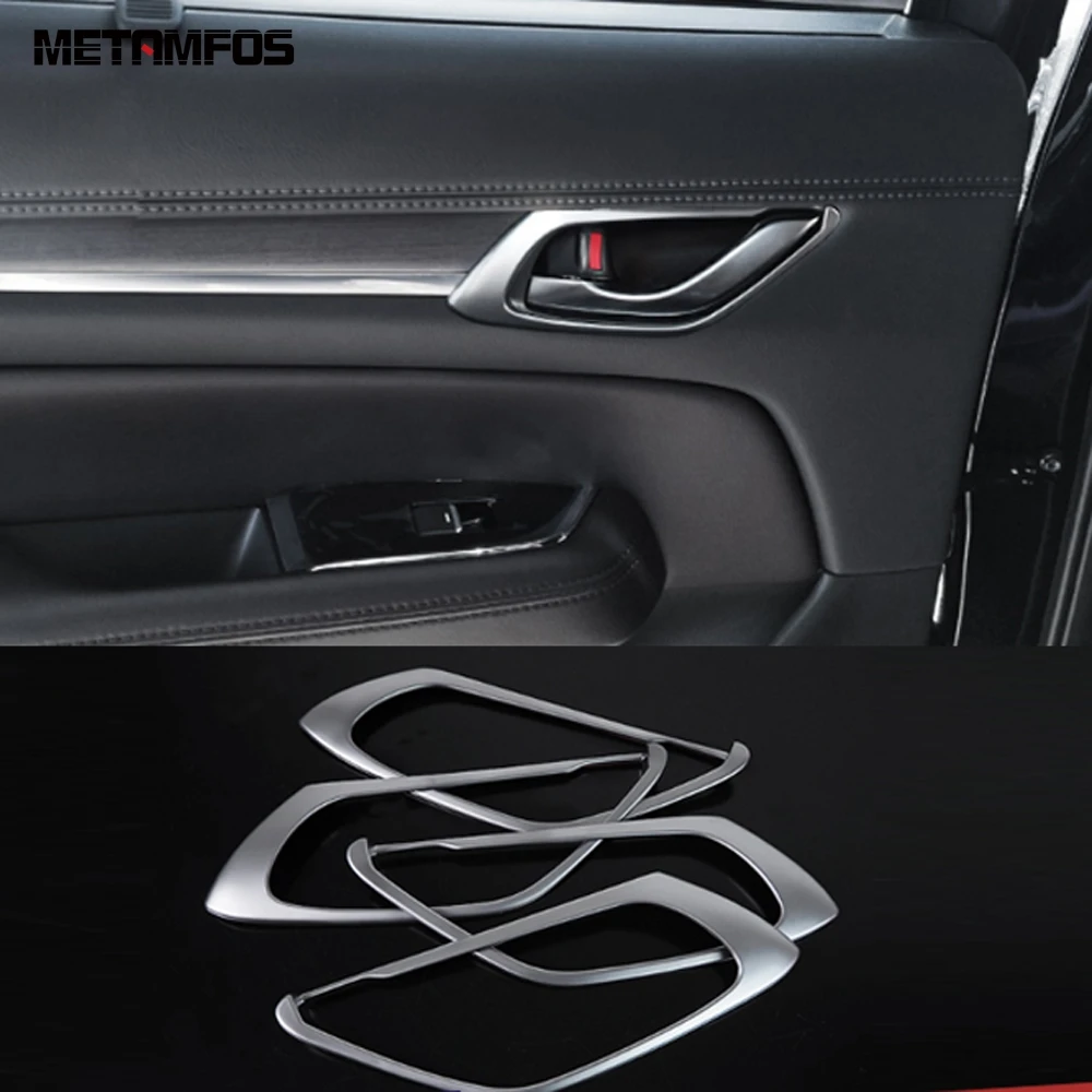 Для Mazda CX 5 CX5 KF 2017 2018 2019 карбоновое волокно внутри дверная ручка чаша крышка