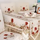 Цветочная вышитая ткань Винтажная настольная скатерть столовое украшение для дома крышка стола прямоугольная скатерть для свадебного банкета