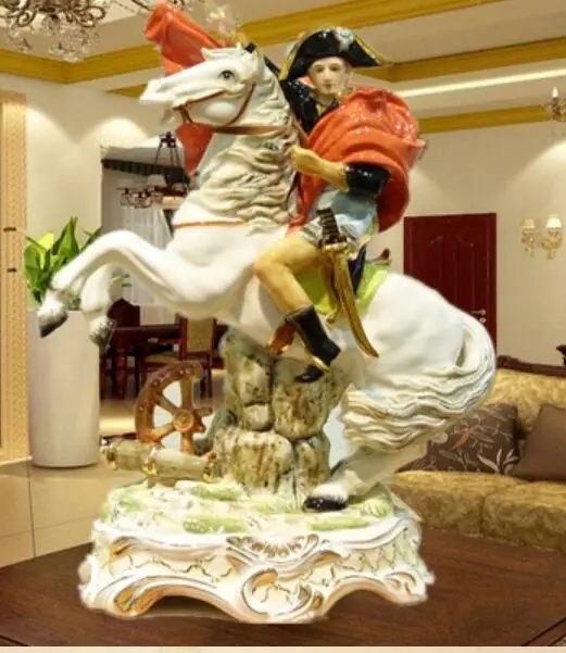 

High-grade European-style ceramic crafts office desktop living room porch screen cabinet ornaments Napoleon furnishings