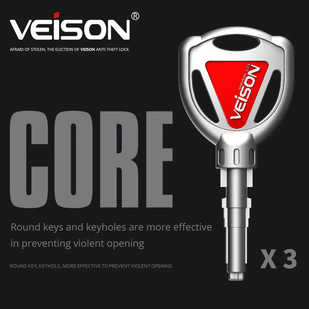 VEISON водонепроницаемый мотоциклетный сигнализатор замок стальной дисковый