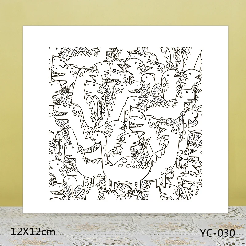 Прозрачные штампы AZSG в виде динозавра для скрапбукинга сделай сам/изготовления