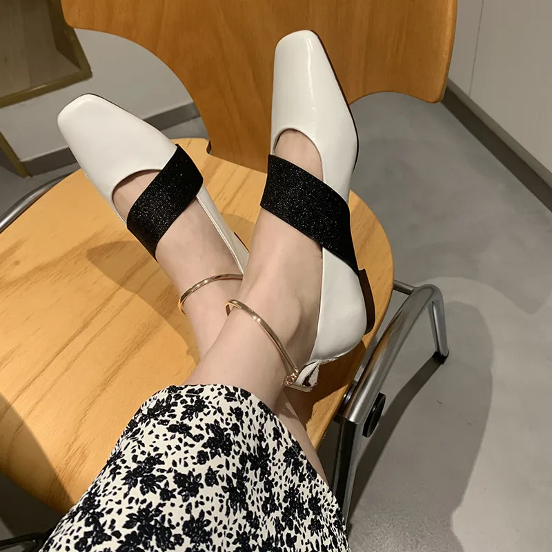 Женские балетки в стиле ретро летние универсальные Туфли Мэри Джейн на низком