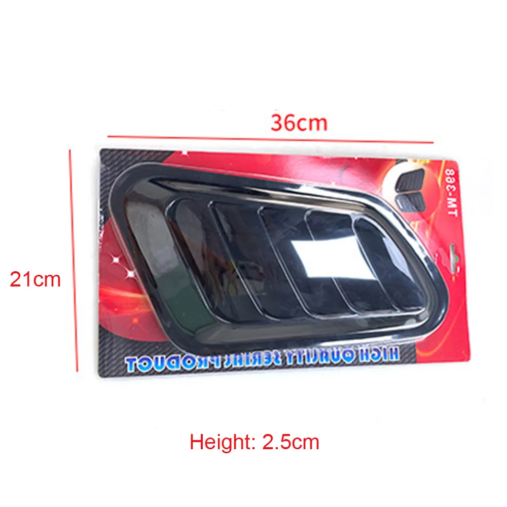 

2PCS Universal Intake Scoop Turbo Bonnet Vent Cover Hood ABS Car Hood Air Outlet Decorative Carbon Fiber False Vent Hood Vehicle