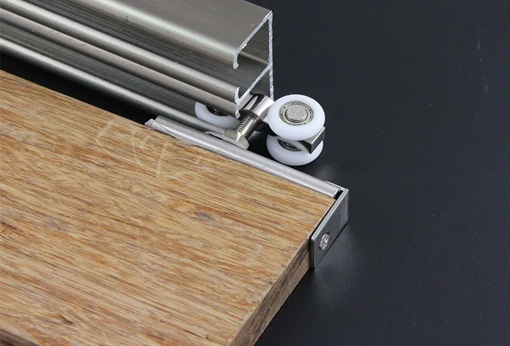 Double track thickening Lifting rail on moving door Glass sliding Slideway of Chute Hanging wooden doors Thick
