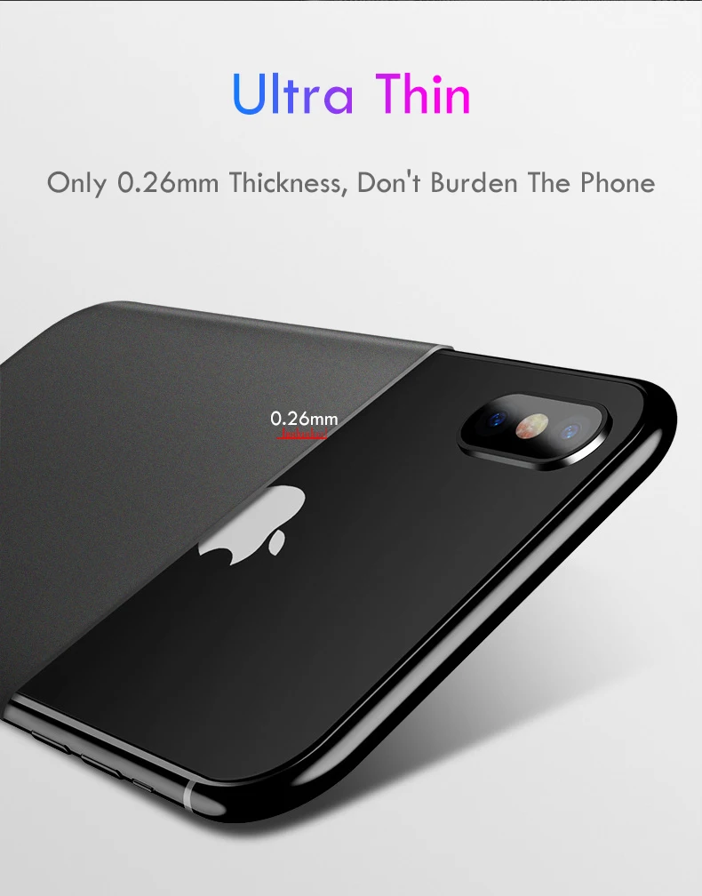 Ультра тонкий чехол для телефона 0,26 мм для Iphone Xr Xs Max X 8 7 6 6s Plus матовый прозрачный футляр для Iphone 11 Pro Max задняя крышка