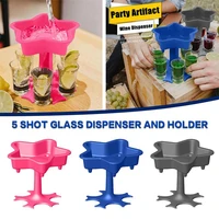 5 shot glass wine dispenser holder drink cocktail carrier champagne filling for bar party home dispenser drinking tools