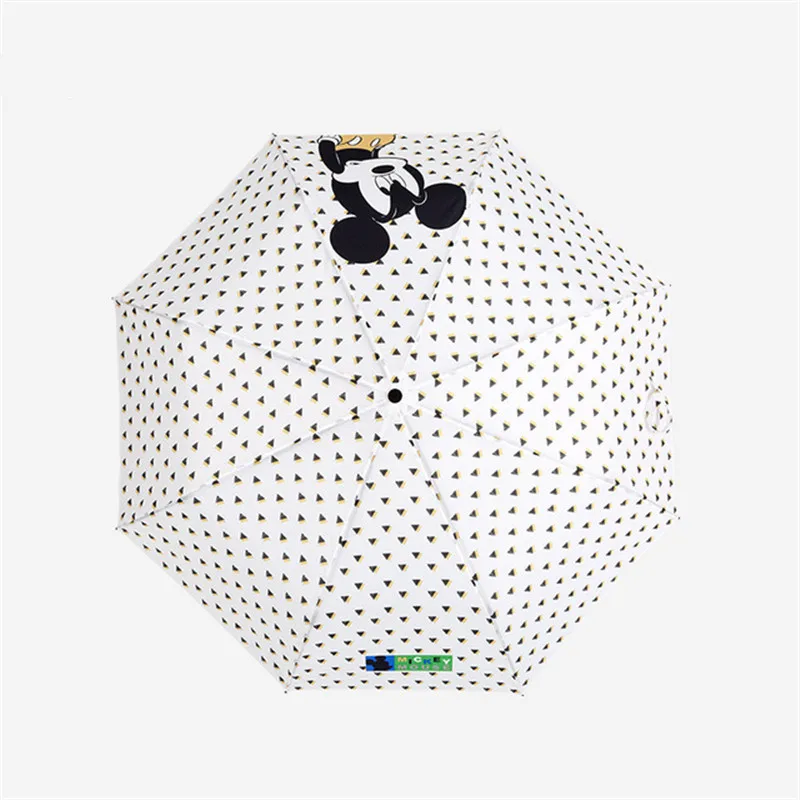Детский складной зонт Минни Микки Солнцезащитный нескользящий с защитой от