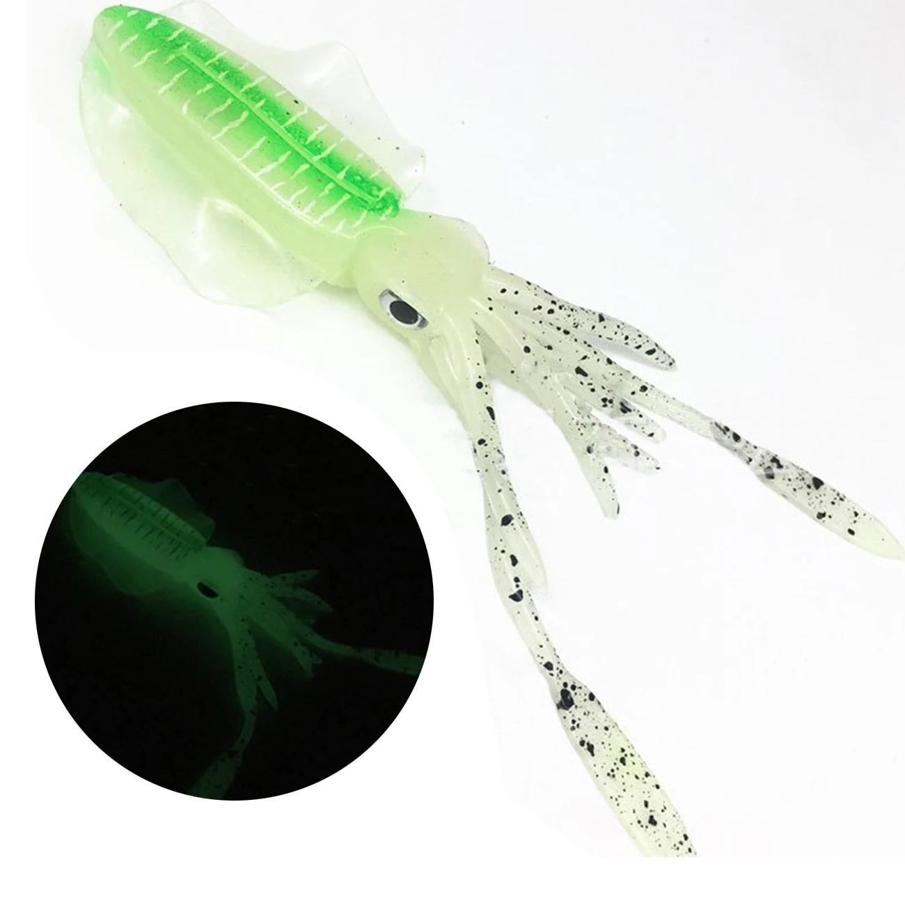 

1Pc Fishing Lures Glow Squid Soft Lure Luminous Octopus Pesca Sea fishing lure octopus skirts soft squid skirts lure bait