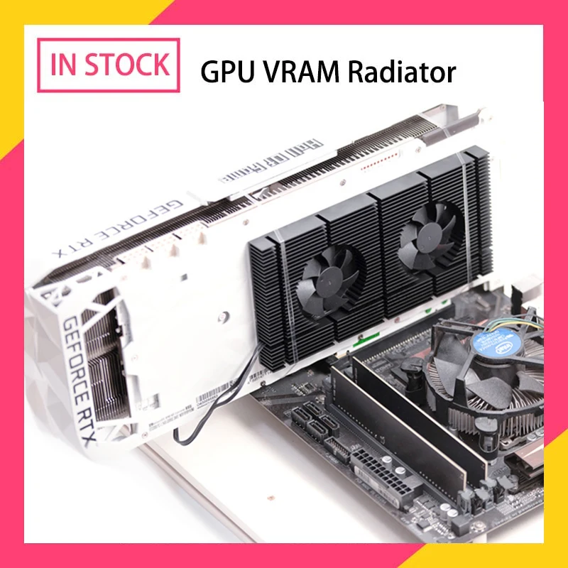 

Радиатор задней платы графического процессора для видеокарты Nvidia RTX 3080 серии 3090, алюминиевая панель + 2 вентилятора PWM, охладитель видеокарты...
