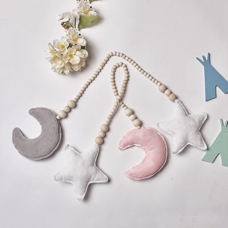 Звезда Луна облако формы Детская кроватка палатка декор в скандинавском стиле