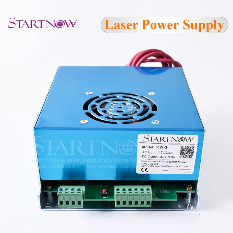 50W-G MYJG-50 45 Вт, 50 Вт, ручная сборка CO2 лазерный Питание 110V 220V универсальный блок питания Co2 лазерный источник для лазерная резка, гравировальный станок