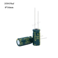 10pcslot low esrimpedance high frequency 35v 470uf aluminum electrolytic capacitor size 816mm 470uf35v 20