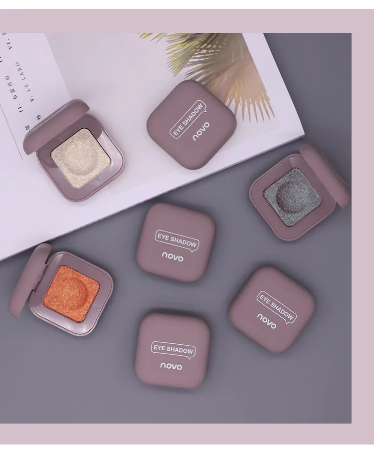 NOVO красочные блестящие тени для век порошок водонепроницаемый 10 цветов макияжа