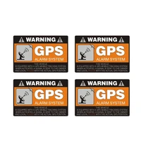 8cm5 3cm warning car sticker gps alarm system decal pvc waterproof decals car styling decoration 4pcs