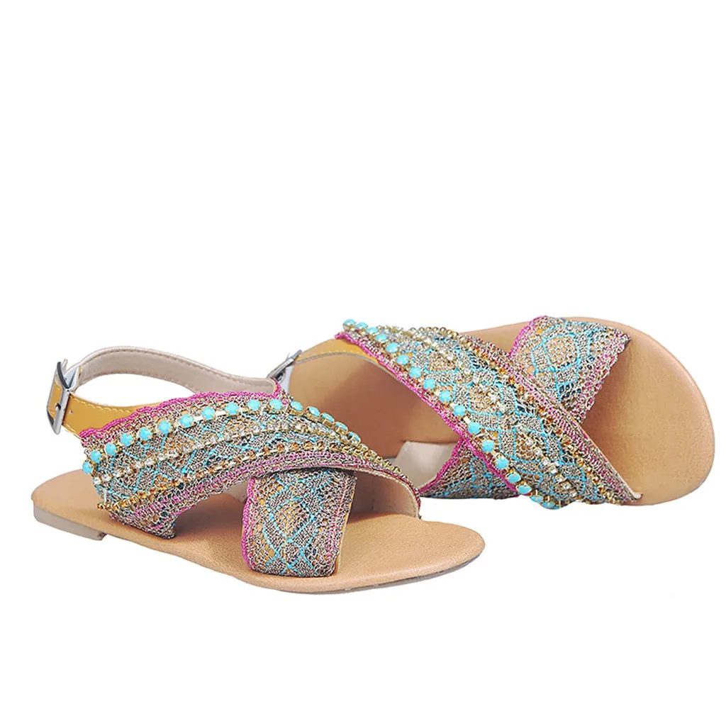 Женские летние сандалии Новинка Пляжные на платформе в римском стиле Женская