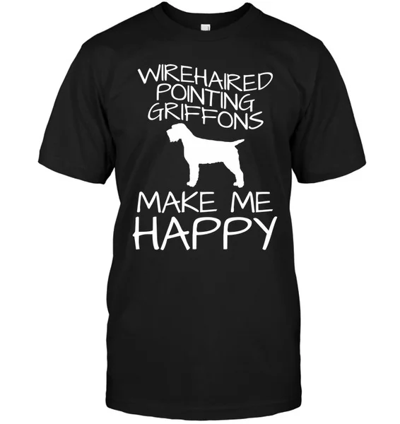 

Wirehaired Pointing Griffons Make Me Happy Unisex T-Shirt