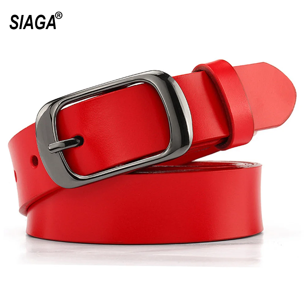 Ремень женский из 135 натуральной коровьей кожи с металлической пряжкой длина 100%