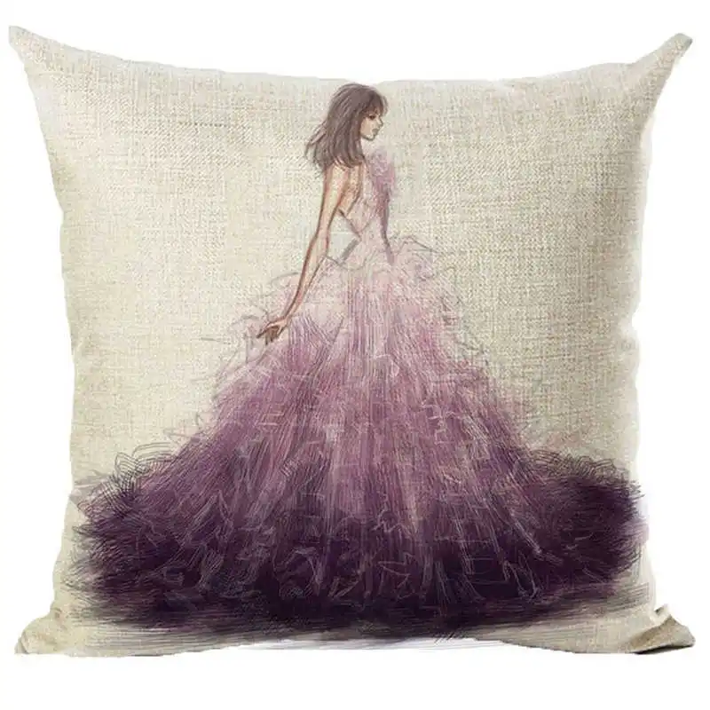 Наволочка для дивана из хлопка и льна 45 х45 см | Дом сад