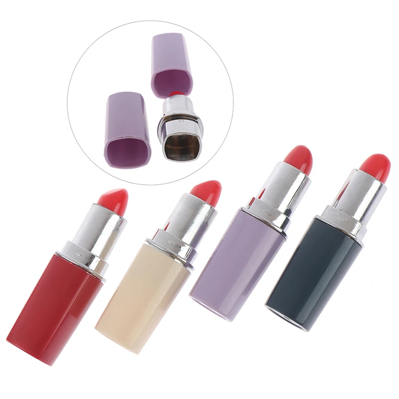 

1pc Cute Organizer Case Secret Lipstick Shaped Stash Pills Box Holder Medicine Organizer Case