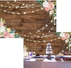 Фон для вечерние, виниловые материалы из хлопка и эко, деревянная стена и цветочный дизайн, Алоха стиль