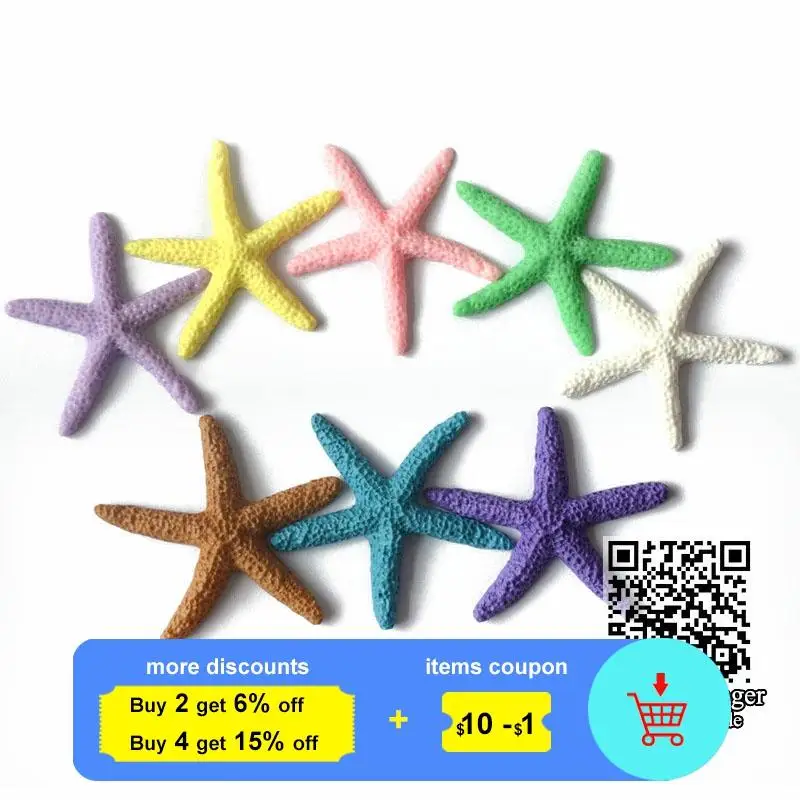 

Aquarium resin material Artificial starfish Sea Star, mediterranean sea style ocean decoration colorful waterscape for fish tank