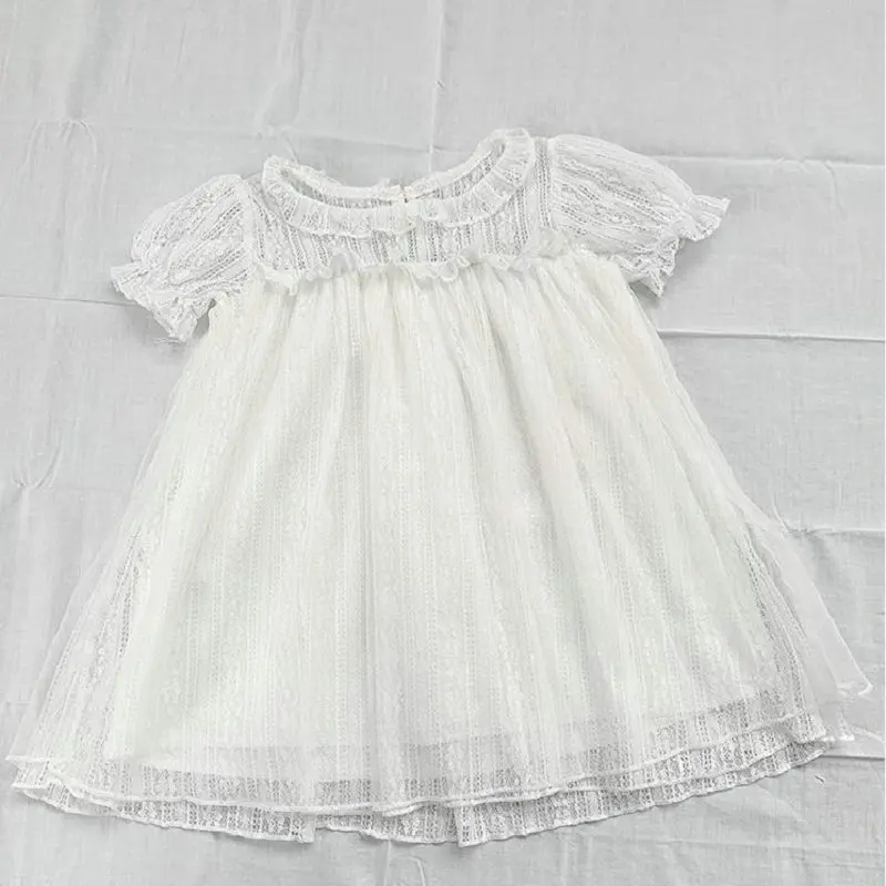 Белое платье для маленьких девочек на свадьбу детское летнее Тюлевое принцессы